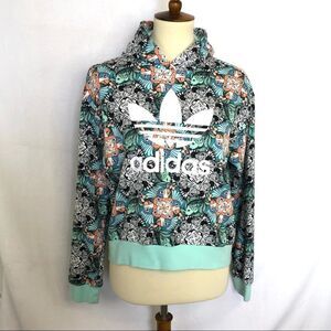 ADIDAS ORIGINALS HOODED SWEATSHIRT ZOO PRINT